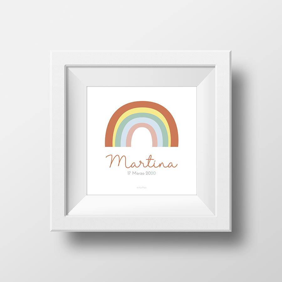 Lámina personalizada infantil Arco Iris multicolor Nicolasito compra online #color_Multicolor