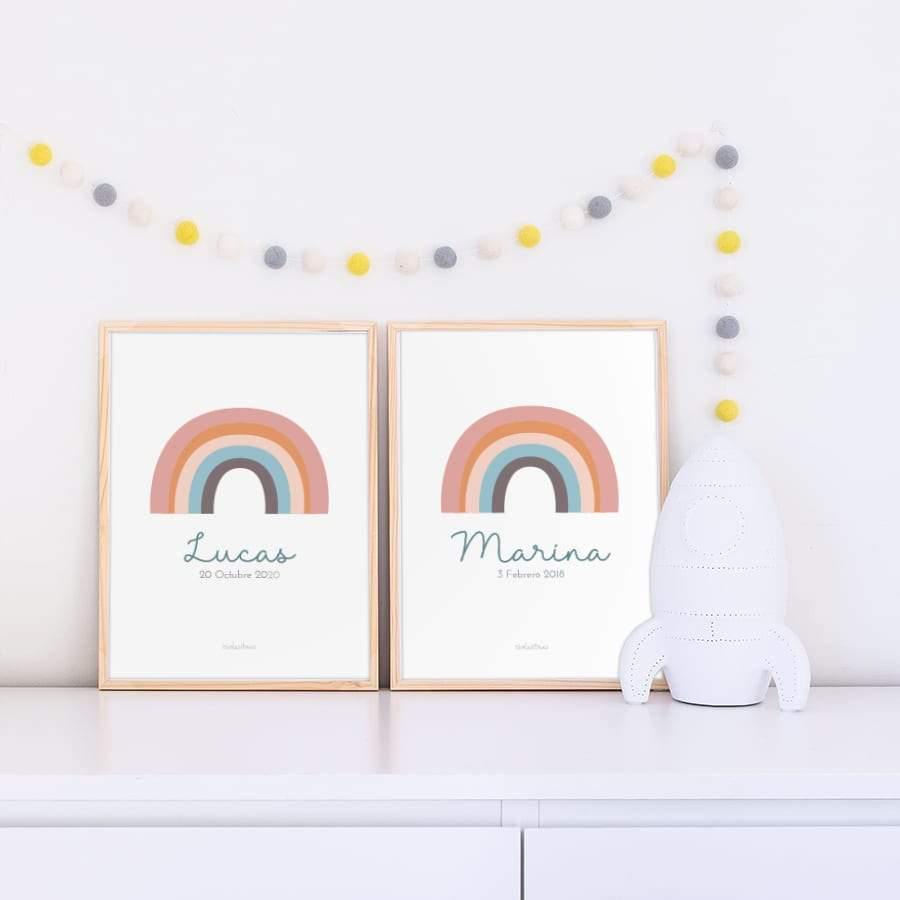 Láminas Personalizadas ArcoIris nombre niños #color_Sunset