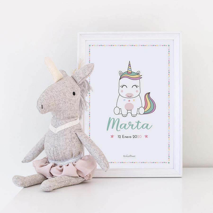 Lamina personalizada Unicornio Nicolasito compra online