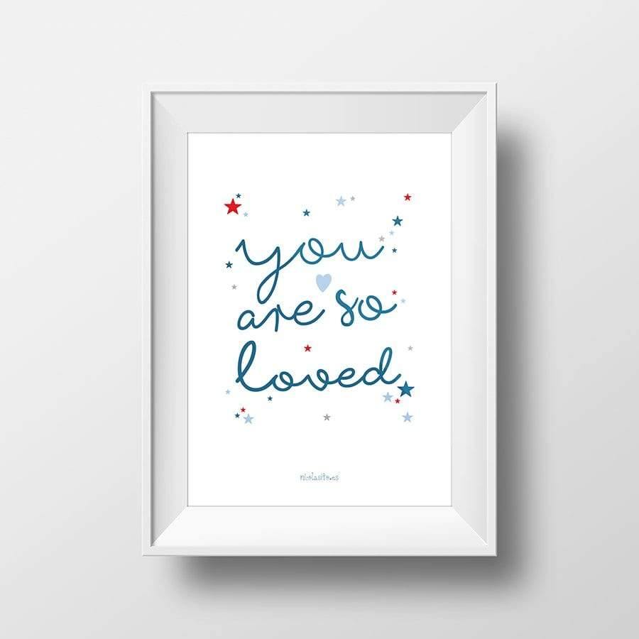 Lamina infantil You are so loved azul Nicolasito comprar #color_Azul