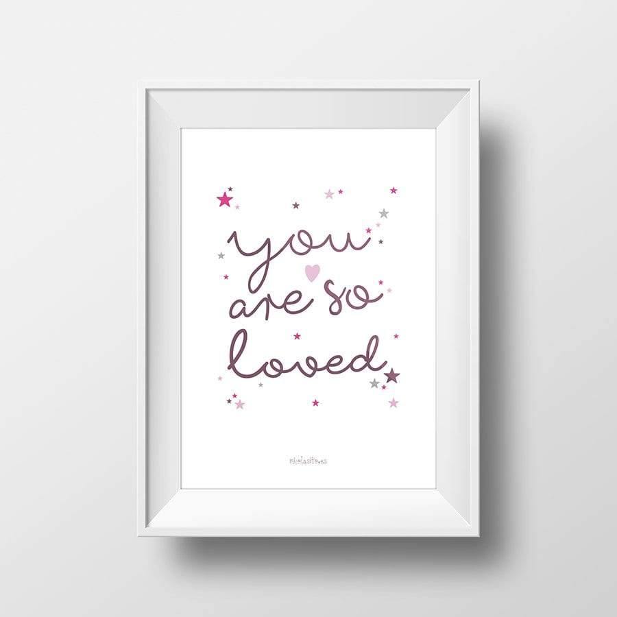 Lamina infantil You are so loved rosa Nicolasito comprar online #color_Rosa