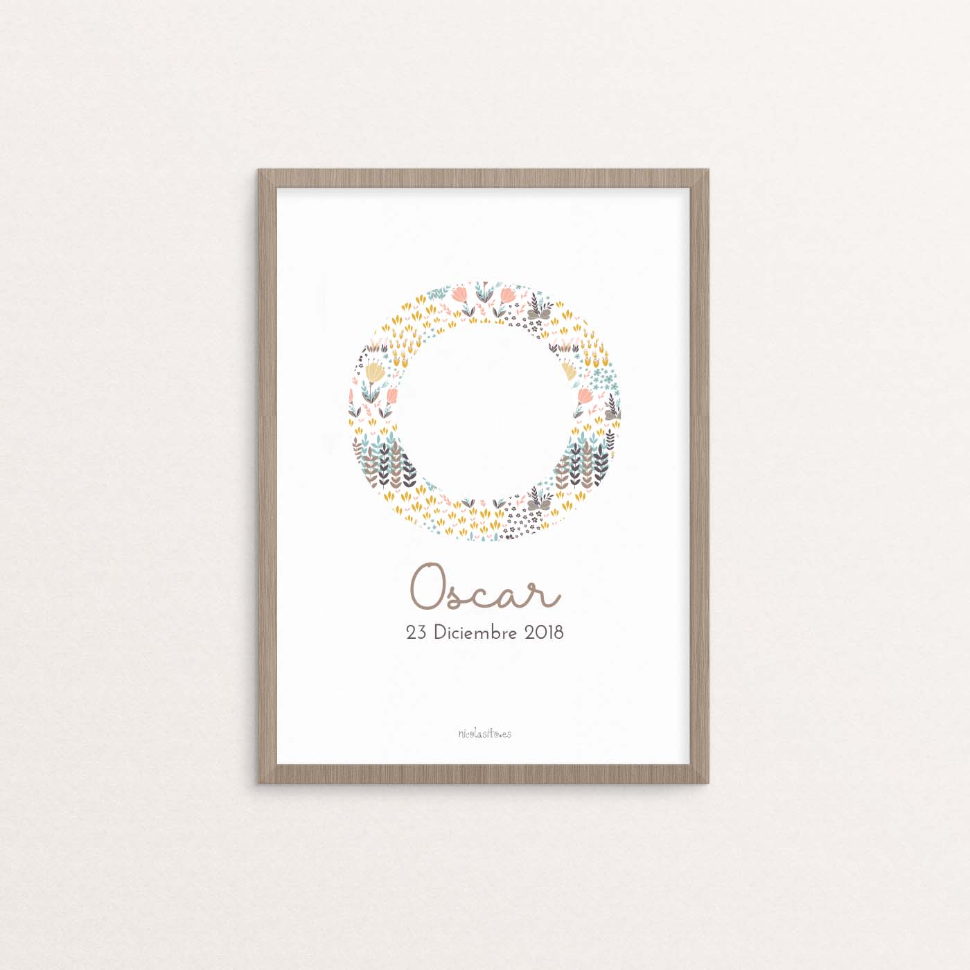 Compra online Lamina infantil personalizada Inicial textura Nicolasito #color_Textura 7