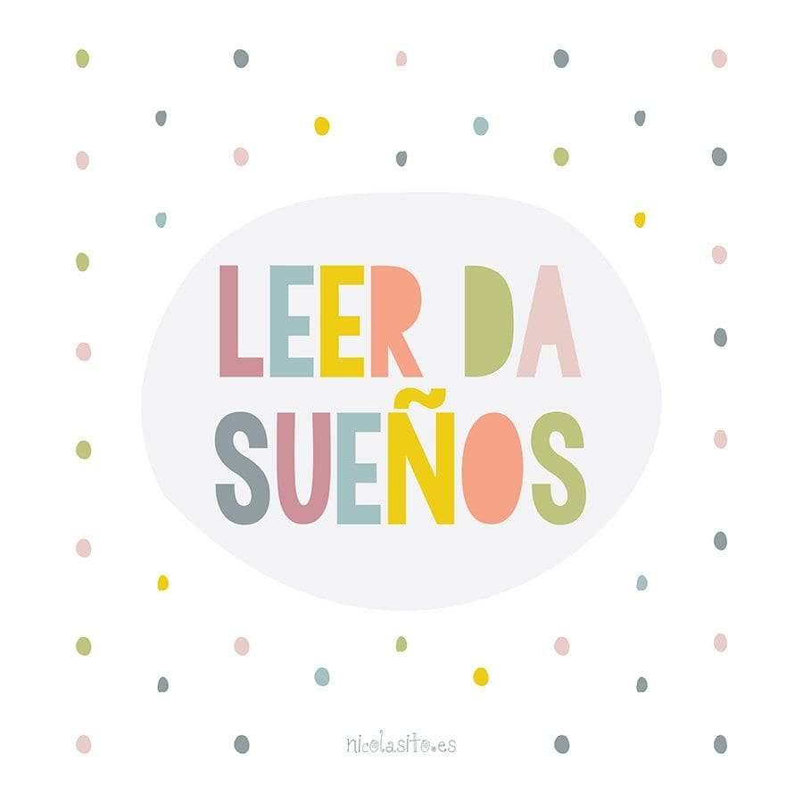 Lamina infantil Leer da suenos Nicolasito