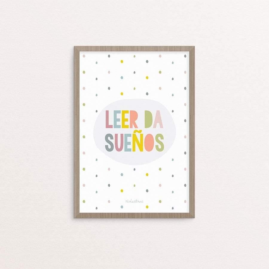 Lámina Leer da sueños - Nicolasito.es