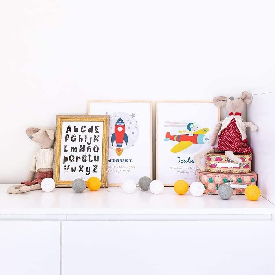 Lámina personalizada Aviador decoración infantil #color_Multicolor