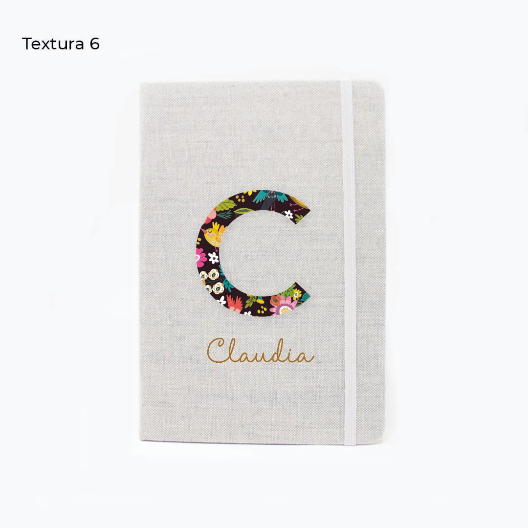 Comprar libreta de tela personalizada para regalar a mamá el día de la madre con estampado de flores #color_Textura 6