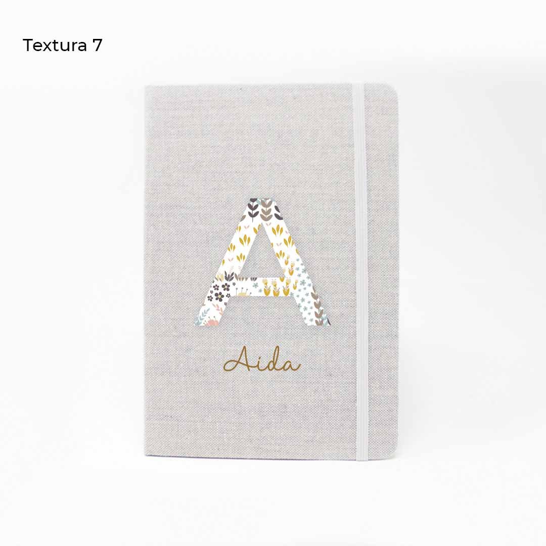 Comprar libreta de tela personalizada para regalar a mamá el día de la madre con estampado floral #color_Textura 7