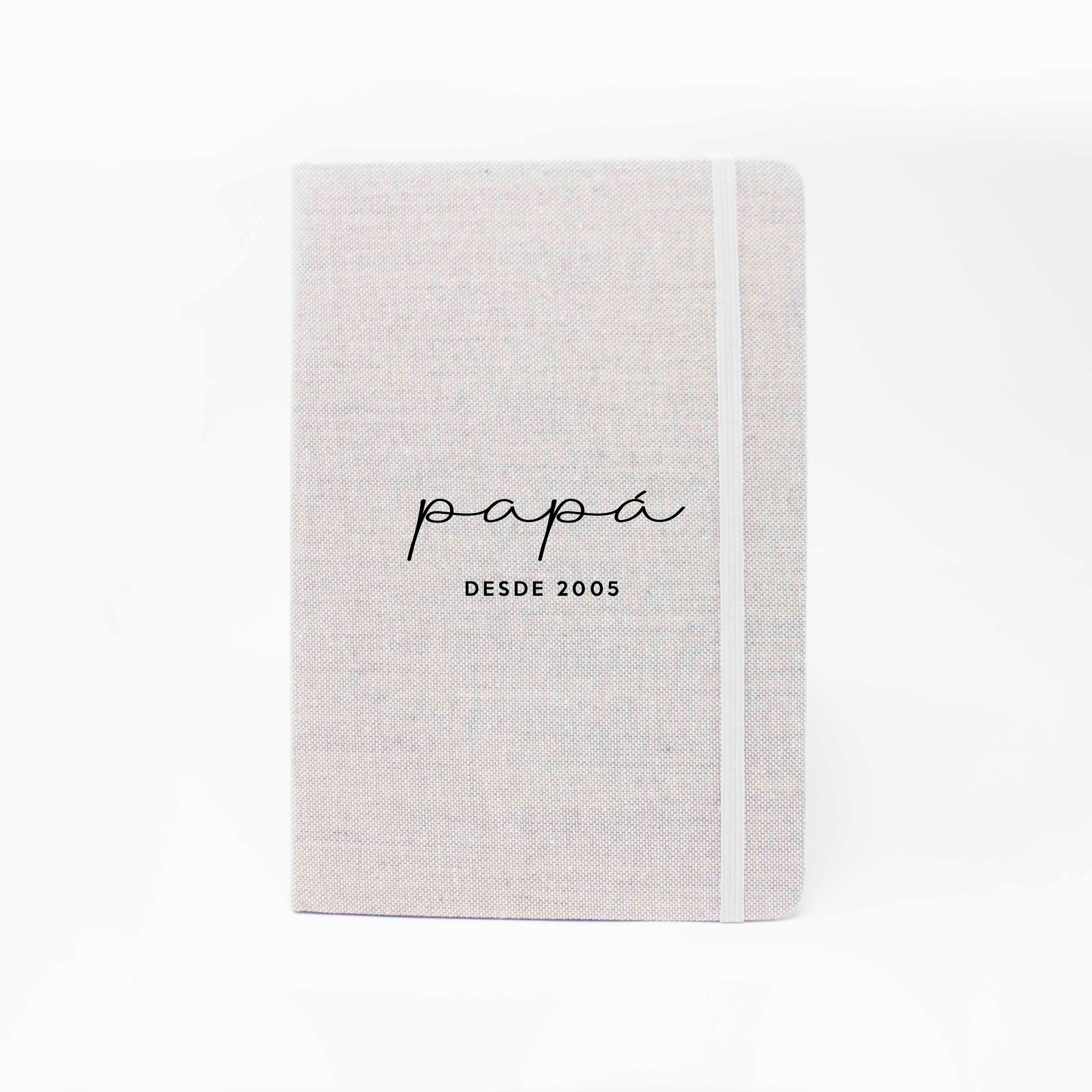 Regalo día del padre libreta fecha personalizada #color_Negro