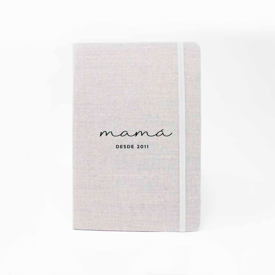 Libreta personalizada para mamá para regalar el día de la madre #color_Negro