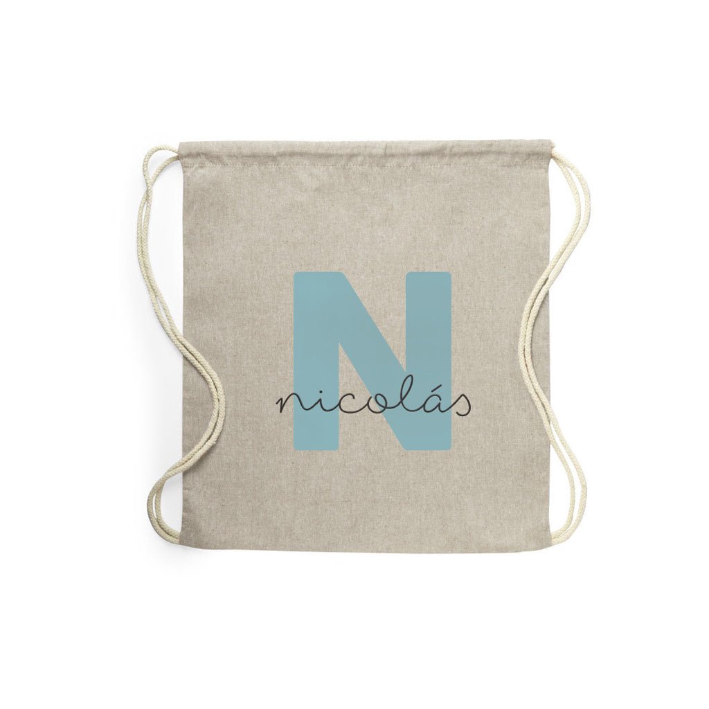 Mochila Inicial Nombre freeshipping - Nicolasito.es #color_Azul claro