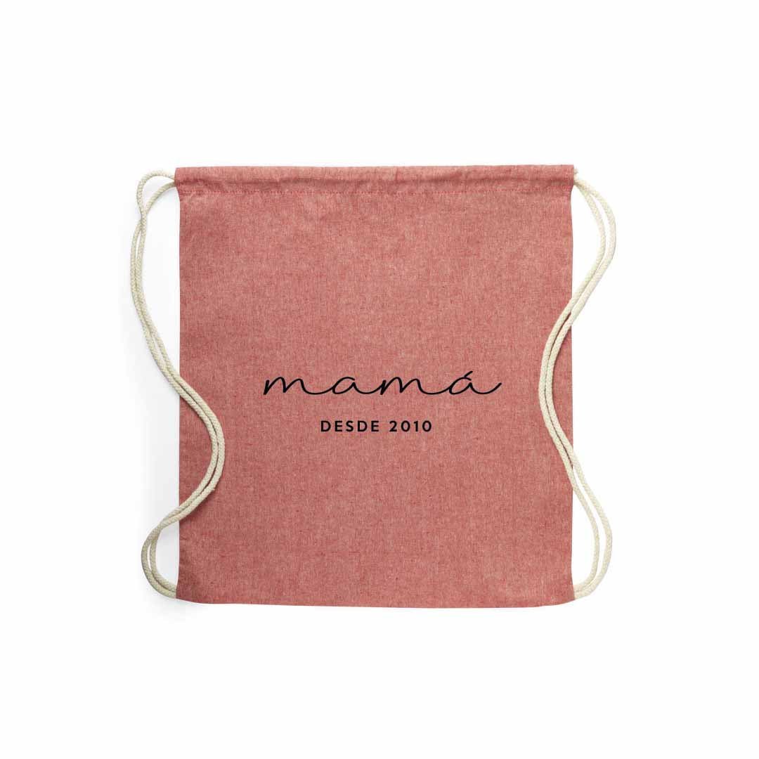 Mochila personalizada para regalar a mamá el día de la madre #color_Roja