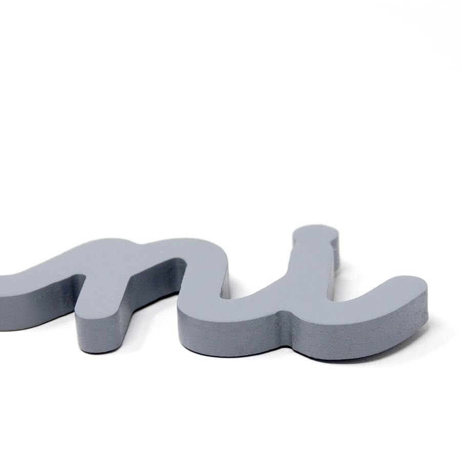 Nombre de madera estilo School gris Nicolasito #color_Gris Claro