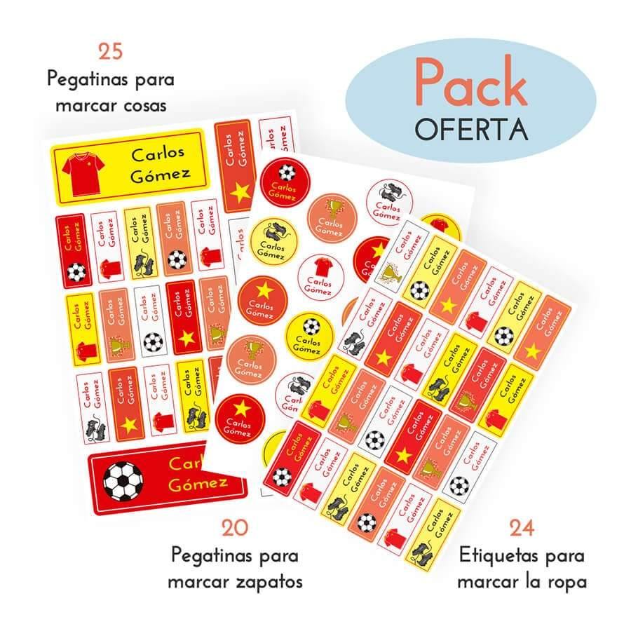 Pack ahorro Etiquetas Fútbol