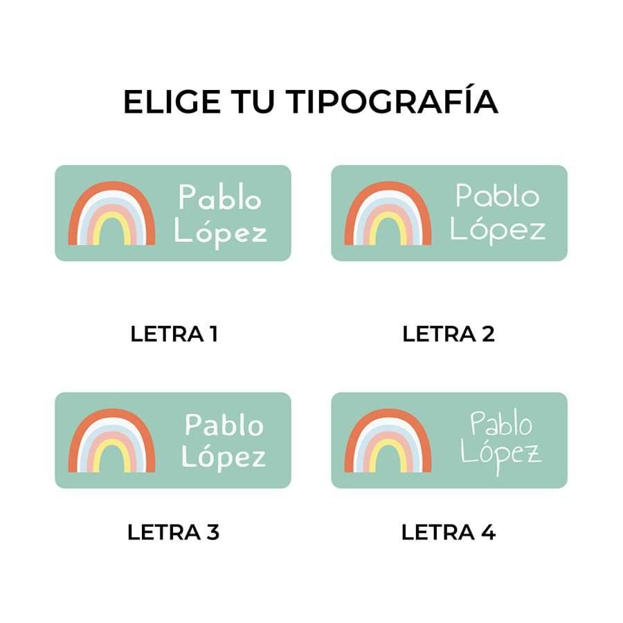 Pegatinas personalizadas Arco Iris Nicolasito