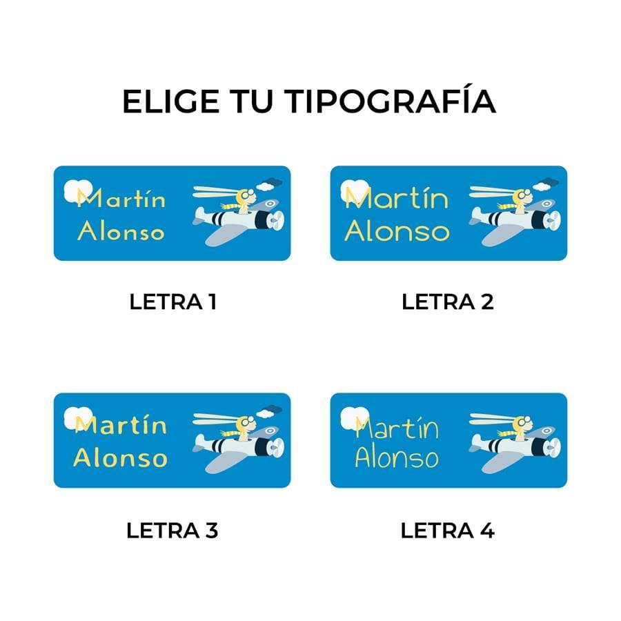 Pegatinas personalizadas Aviador Nicolasito