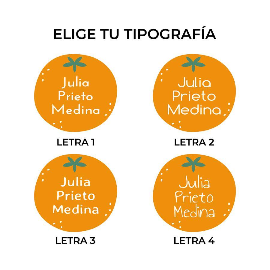 Pegatinas para marcar zapatos Naranjas Nicolasito