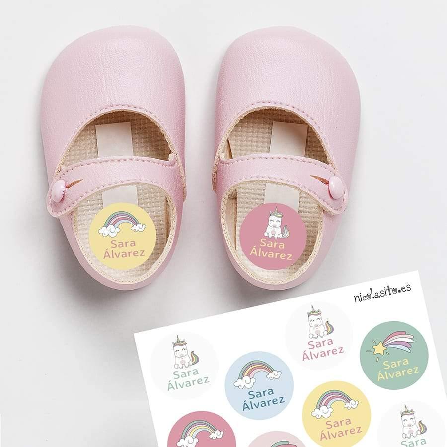 Pegatinas marcar zapatos Unicornios nicolasito