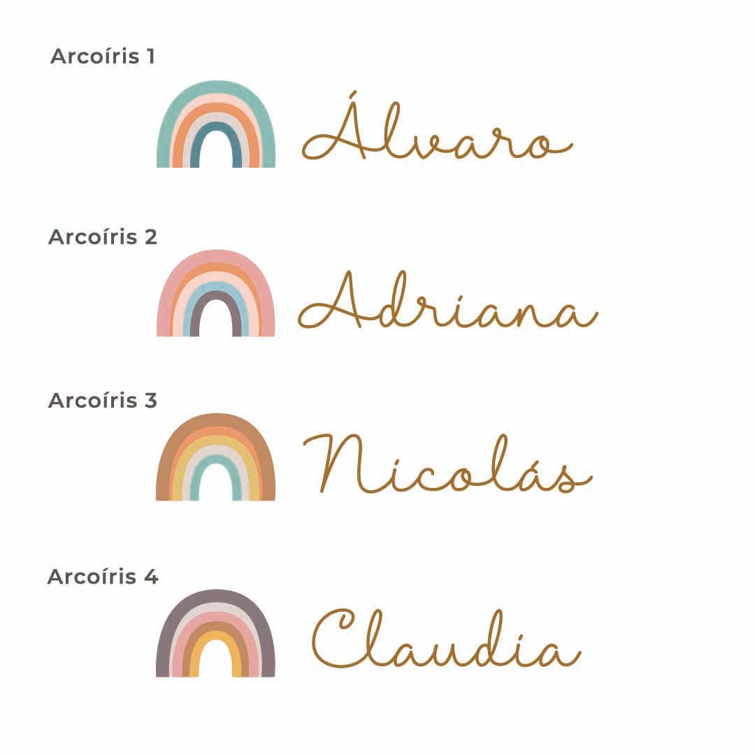 Comprar estuche personalizado con nombre y colores de arcoiris para la vuelta al cole