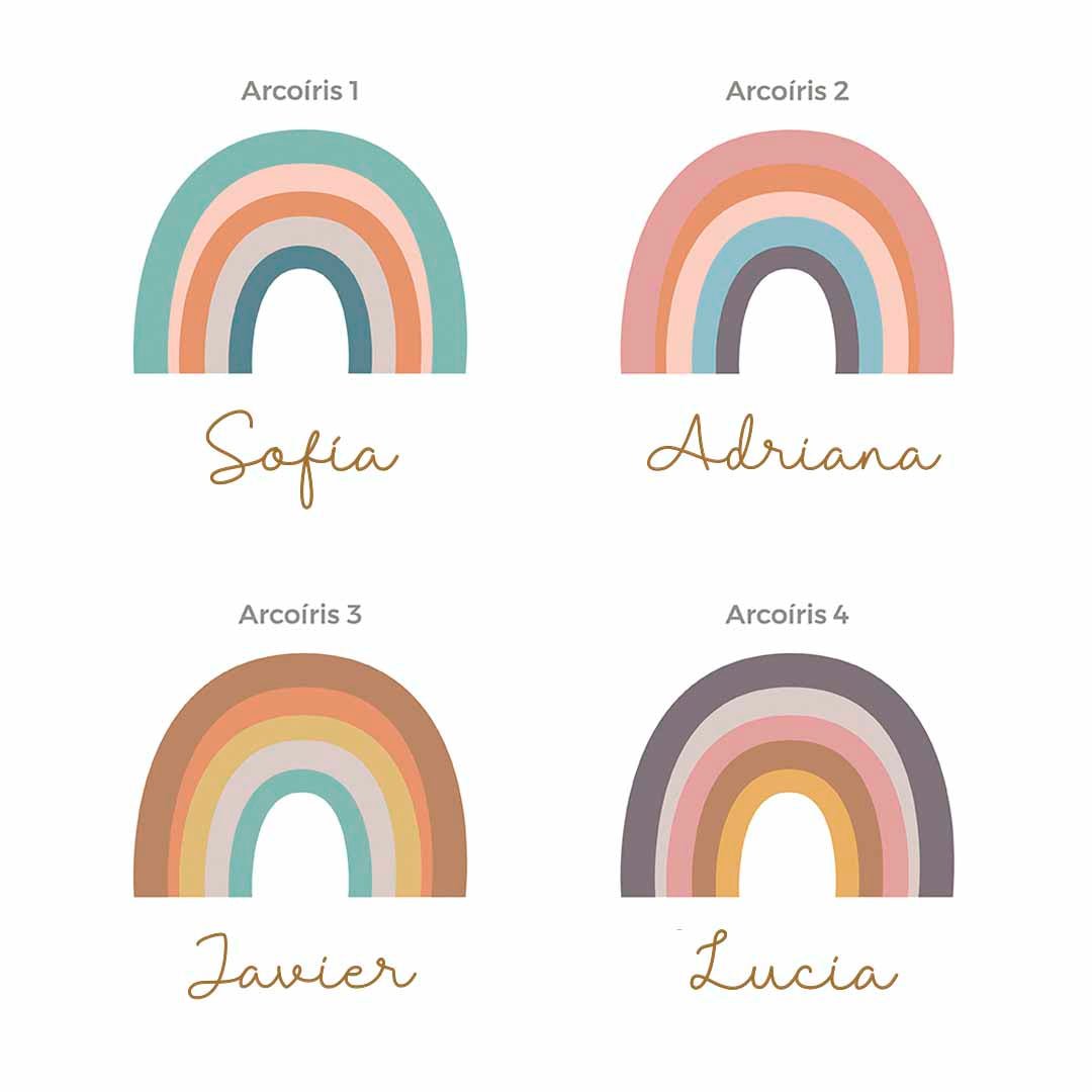 Comprar libreta de tela personalizada con imagen de arcoiris para la vuelta al cole