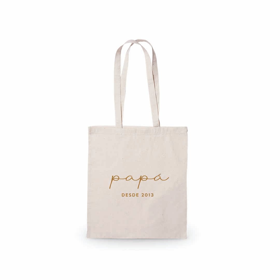 Totebag para papá con letras en marrón #color_Marrón