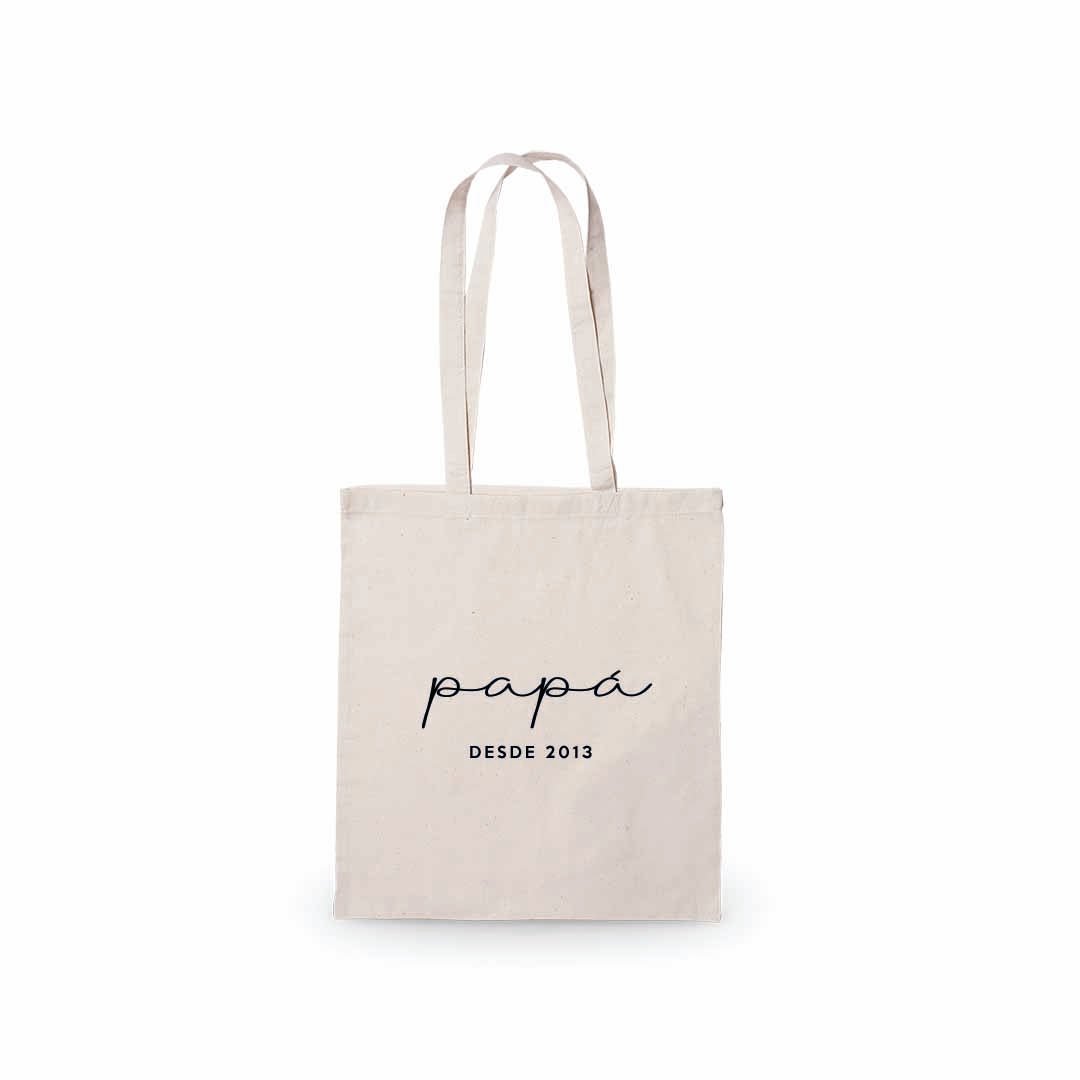 Totebag para papá con letras en negro #color_Negro