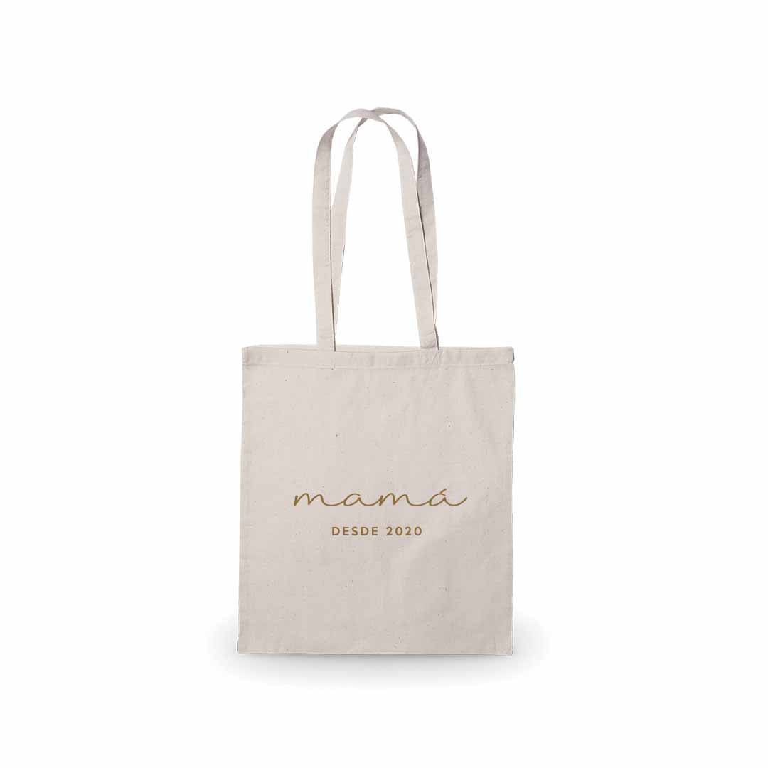 Totebag personalizada para regalar a mamá el día de la madre #color_Marrón