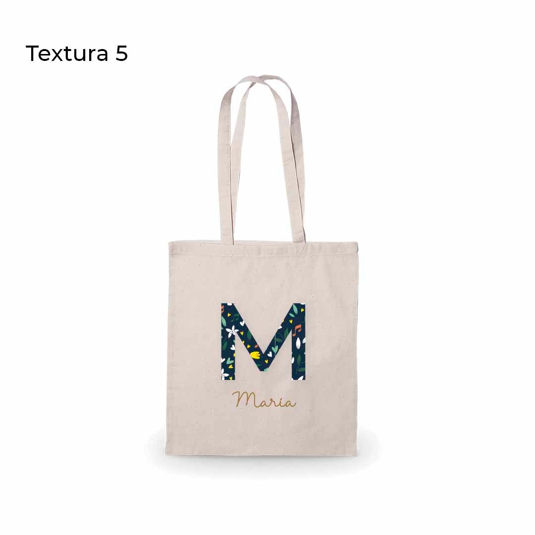 Totebag personalizada para regalar a mamá el día de la madre con estampado floral #color_Textura 5