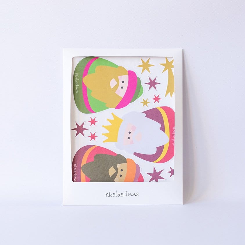 Vinilo Reyes Magos empaquetado para envío, presentación cuidada y lista para decorar dormitorios infantiles en Navidad - Nicolasito.es