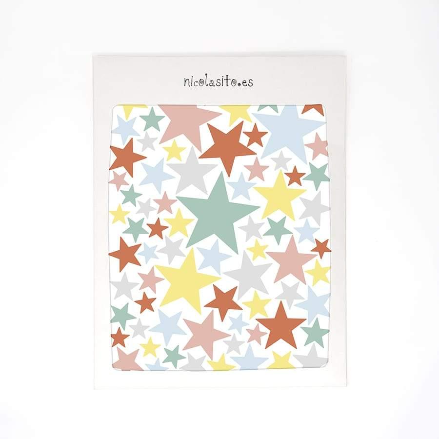 Vinilo decorativo Estrellas pastel multicolor Nicolasito #color_Multicolor