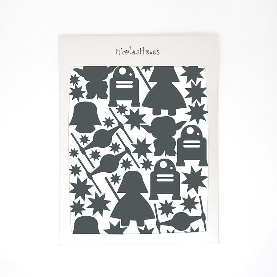 Embalaje del vinilo Star Wars decorativo ideal para regalo - Nicolasito.es #color_Gris oscuro
