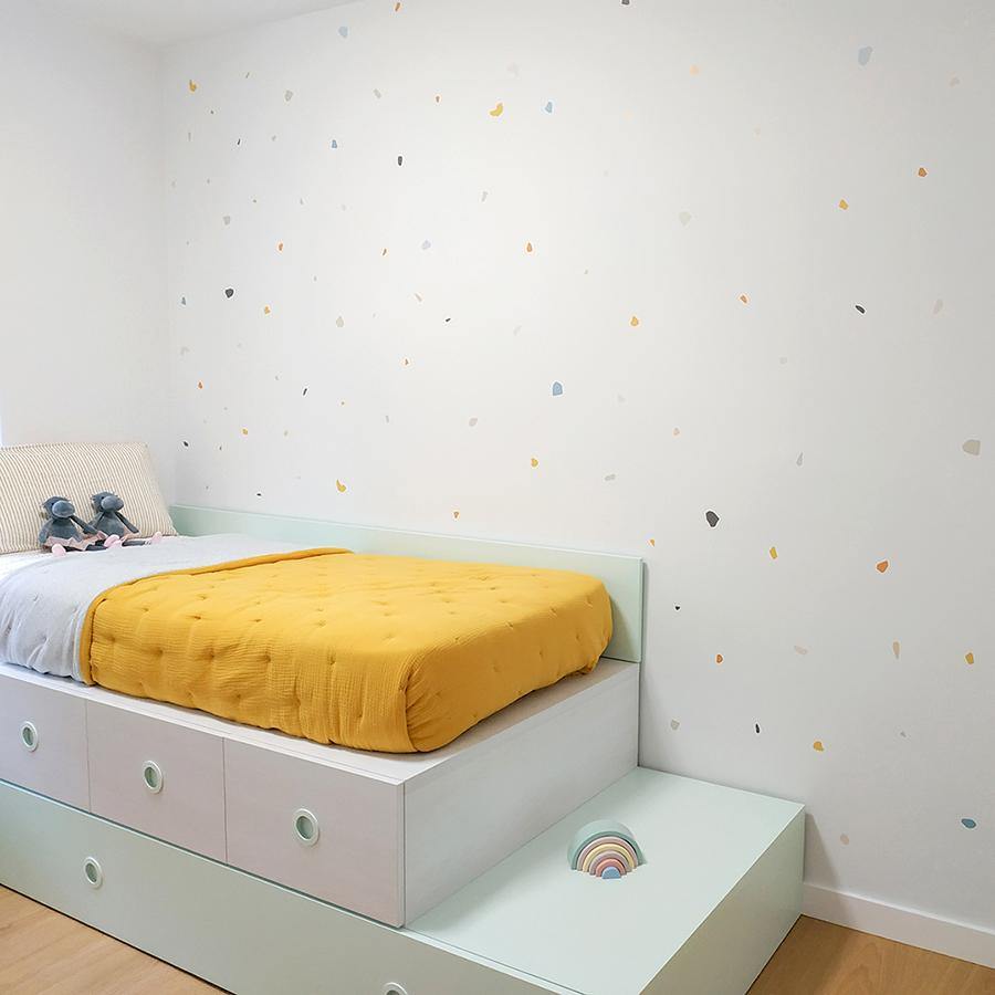 cuarto infantil Vinilo decorativo Terrazo Nicolasito