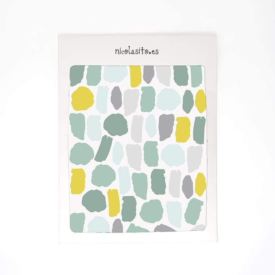 Packaging del vinilo manchas mint para decoración de pared de dormitorios -Nicolasito.es #color_Pastel mint