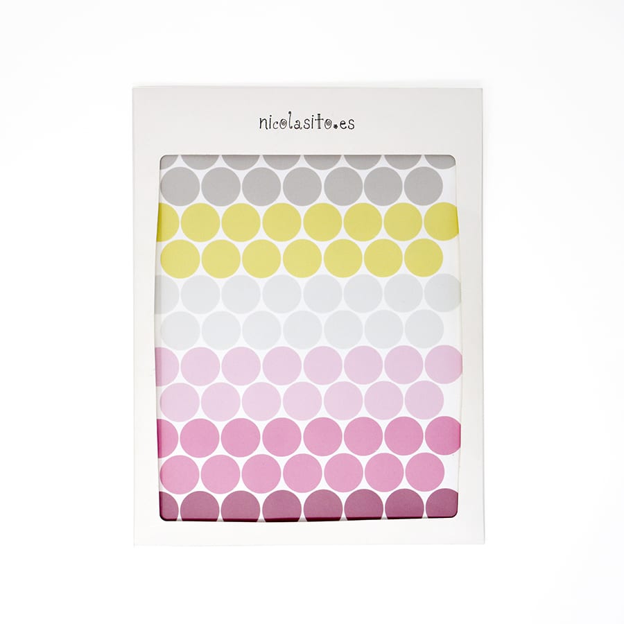 Paquete de vinilo decorativo de pared infantil en forma de topitos pastel listo para enviar, presentación de producto - Nicolasito.es #color_Pastel rosa