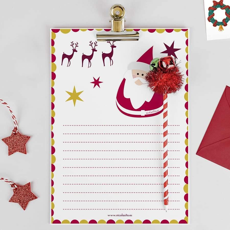 Carta Papa Noel descargable gratis Nicolasito www.nicolasito.es