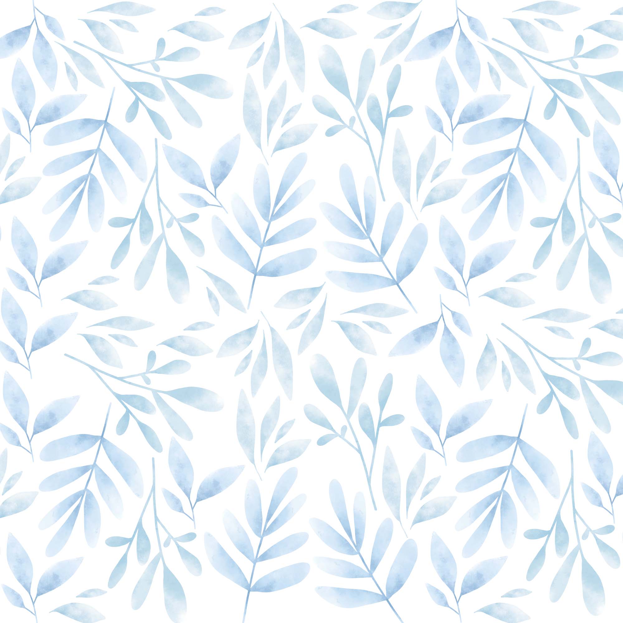 vinilo removible PLANTAS MINI acuarela para decorar dormitorios infantiles color azul #color_plantas-acuarela-azul