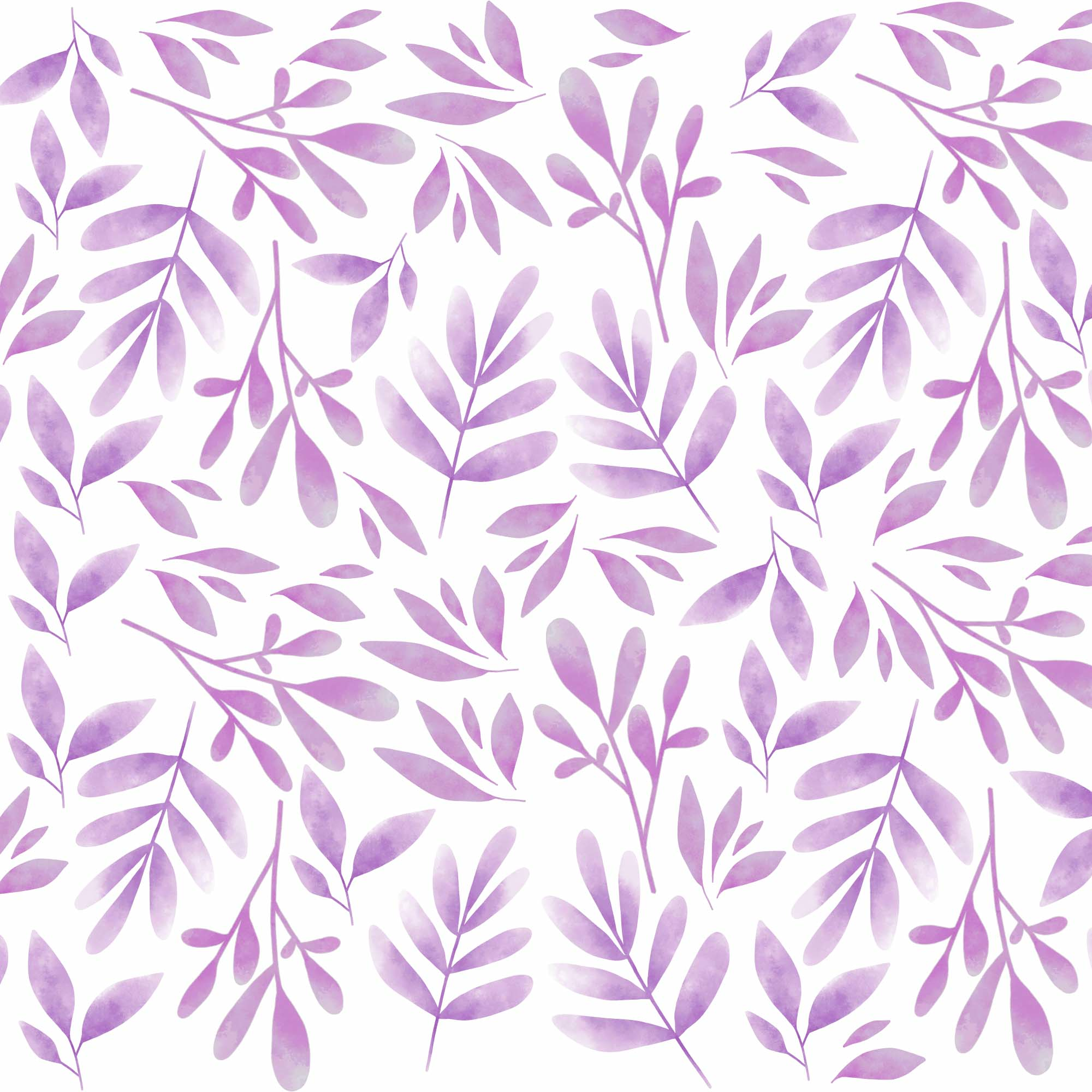 plantas mini con acabado acuarela para decorar dormitorios infantiles color violeta #color_plantas-acuarela-violeta