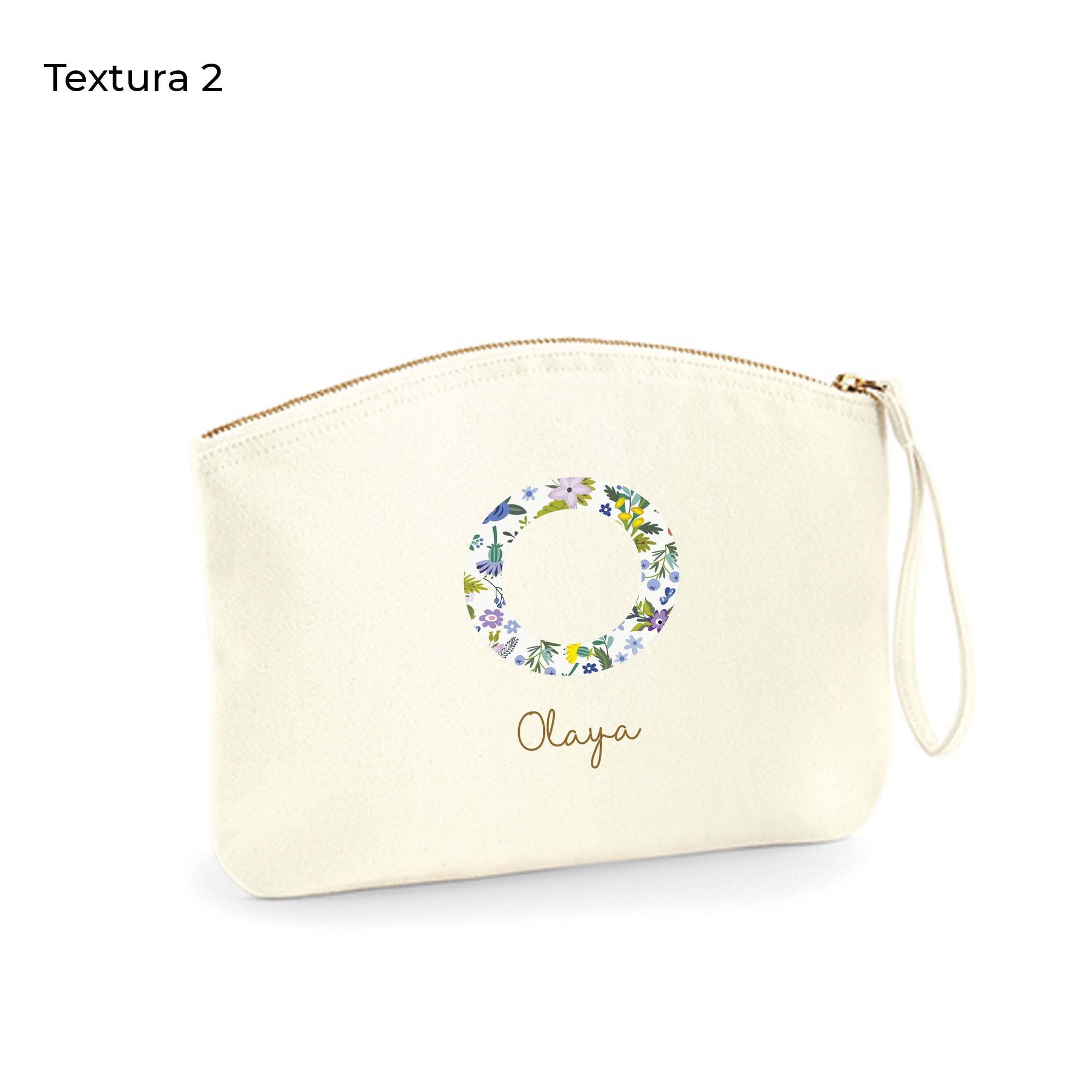comprar neceser personalizado con nombre y estampado floral para regalar el día de la madre #color_Textura 2