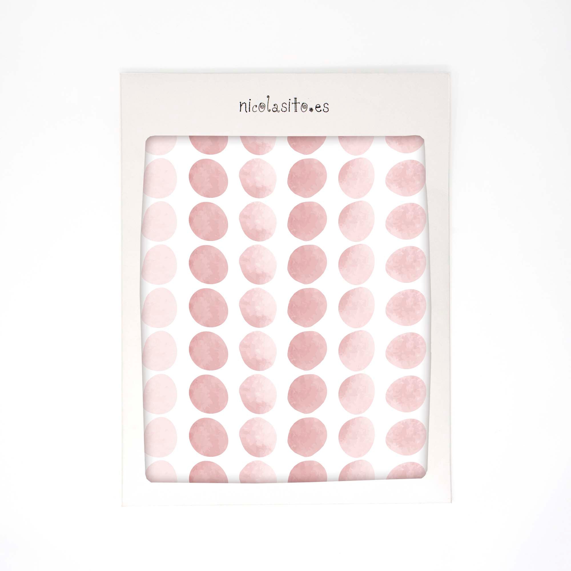 Topos decorativos en colores suaves para alquileres y hogares temporales. Pack de 63 stickers color rosa
#color_topitos-rosa