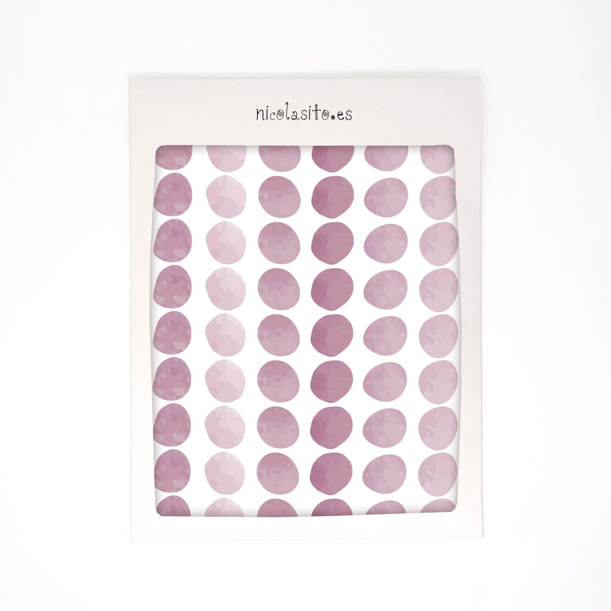 Vinilos de pared en formato pack para habitación infantil. 63 vinilos infantiles de acuarela para decorar paredes. Nicolasito.es
#color_topitos-violeta