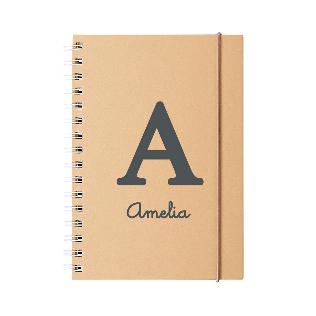 Libreta Apuntes Nombre Customizable #color_Gris Oscuro