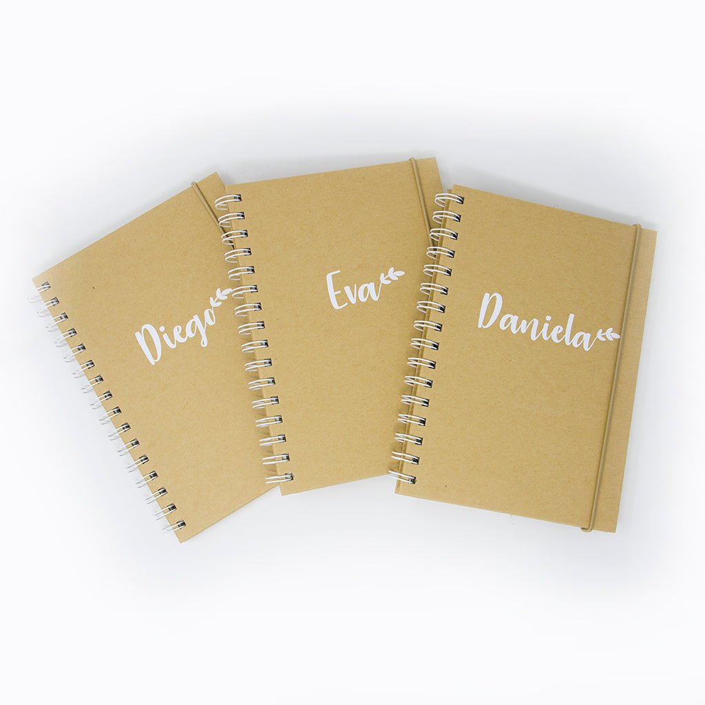 Detalle Comunion Cuaderno Personalizado Nombre Invitados #color_Blanco