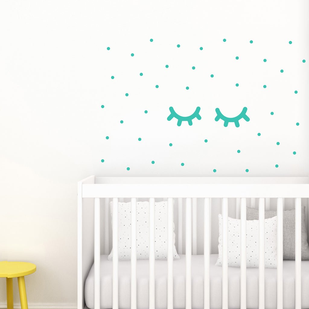 Vinilo ojitos decorativo mint #color_Mint