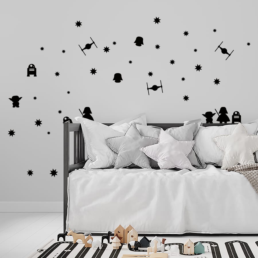 Vinilo Star Wars decorativo para pared dormitorio juvenil - Nicolasito.es #color_Negro
