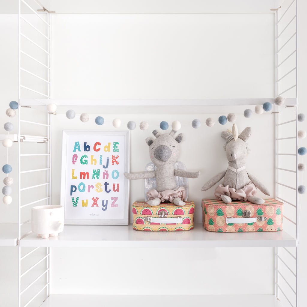 Decoración infantil original ideas regalos lámina abecedario #color_Multicolor Textura