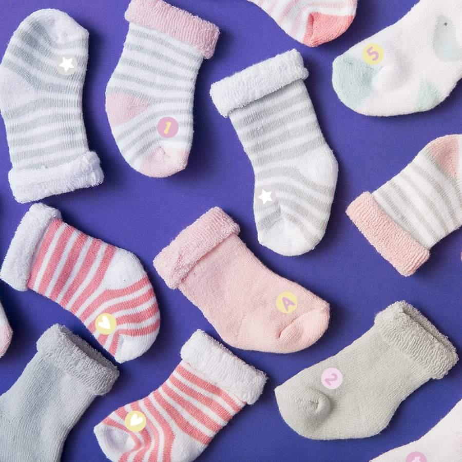 Etiquetas organizadoras para emparejar calcetines en armarios termoadhesivas y fáciles de aplicar en color rosa - Nicolasito.es #color_Pastel rosa