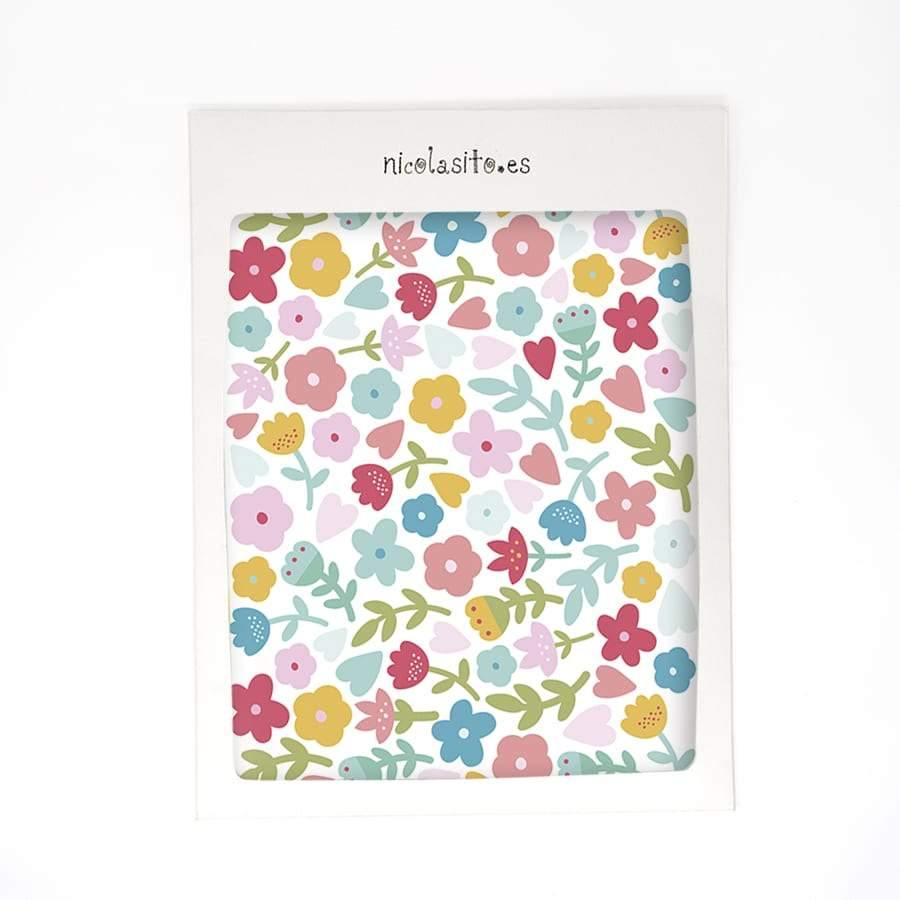 Packaging original del vinilo decorativo mini flores adhesivas para pared en color rosa - Nicolasito.es #color_Rosa