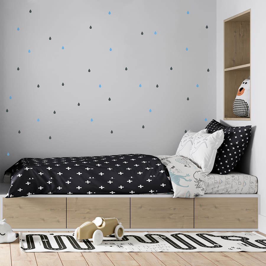 Vinilo gotas de lluvia #color_Azul