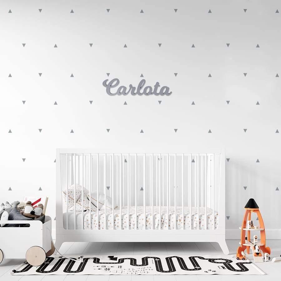 Nombre de madera estilo Caligrafía #color_Gris Claro
