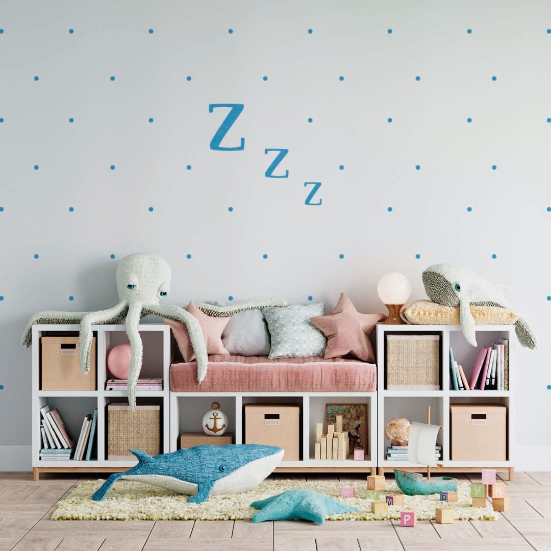 Vinilo decorativo Zzz removible fácil de colocar sobre cualquier superficie lisa - Nicolasito.es #color_Azul