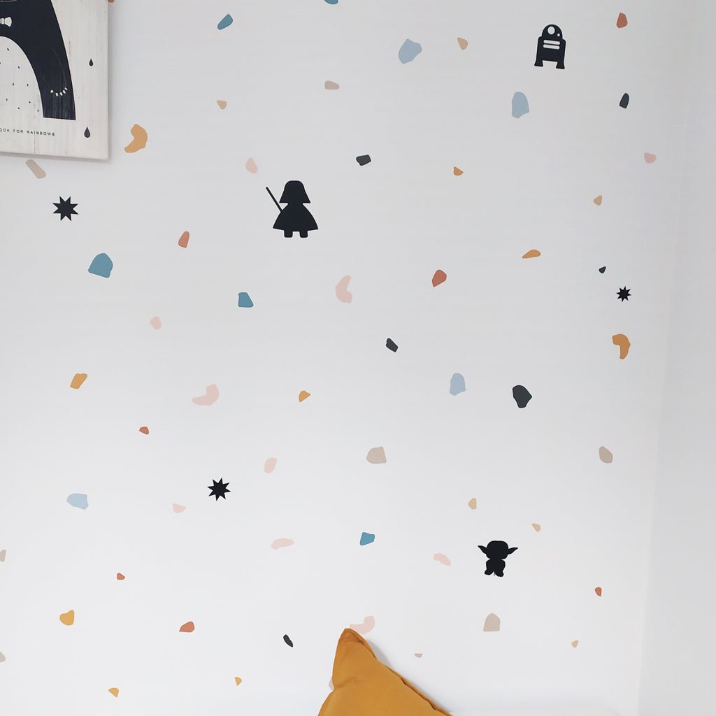 Vinilo pared Star Wars con diseño de la saga galáctica - Nicolasito.es #color_Negro